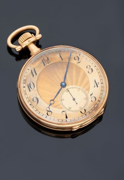 Pocket watch in 18k yellow gold (750 thousandths),...