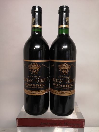 null 2 bottles Château CERTAN-GIRAUD - Pomerol 1990


Slightly damaged labels.
