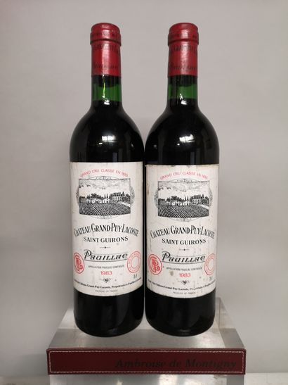 2 bottles Château GRAND PUY LACOSTE - 5th...