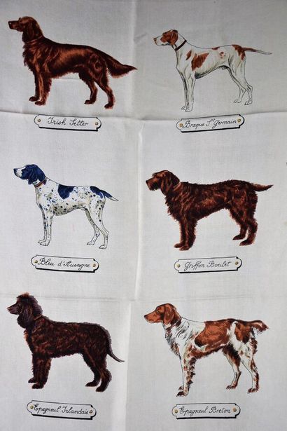 null HERMES

Carré Hermès "Les chiens de chasse" par le peintre animalier Karl Reille.1952....