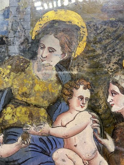 null Ecole ITALIENNE du XVIIIe siècle
La Vierge, Jésus, Elisabeth et Saint Jean-Baptiste....