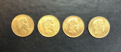 FRANCE 4 pièces d'or de 20 Francs