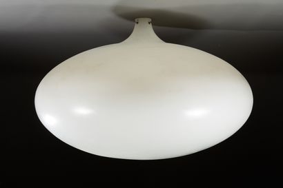 null Large white translucent plastic bubble with organic shape. Former ceiling light...
