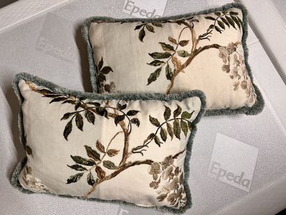 Pair of rectangular cushions. Colefax & Flower,...