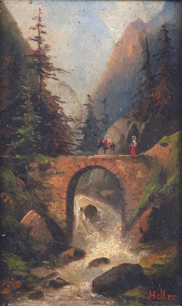 null Heller (late 19th century)

The Torrent in the mountains

Oil on panel signed...