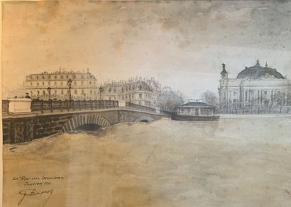 null J. DEPREZ (XIXe-XXe siècle)

Le pont des Invalides

Aquarelle, signée, datée...