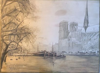 null J. DEPREZ (XIXe-XXe siècle)

Les quais à Notre-Dame

Aquarelle, signée, datée...
