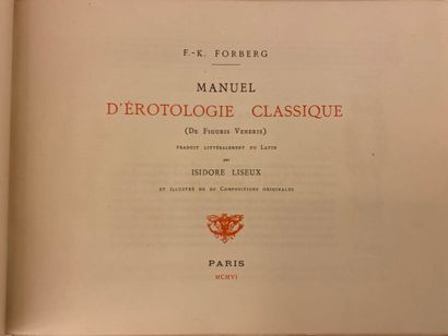 null FORBERG Friedrich-Karl

Manuel d'érotologie classique, de Figuris Veneris

Paris,...