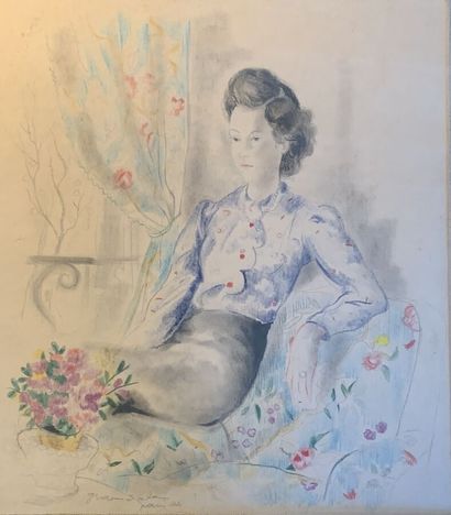null Emilio GRAU-SALA (1911-1975), "Portrait de jeune femme, assise sur un accotoir"

Mine...