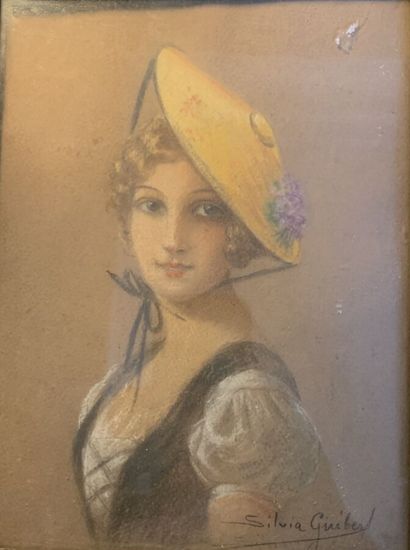 null Ecole FRANCAISE du XXe siècle

Portrait de jeune femme au chapeau jaune

Pastel,...