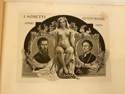 null Pietro ARENTINO dit l'ARETIN

Sonnets luxurieux, 1904, In-4 oblong, reliure...