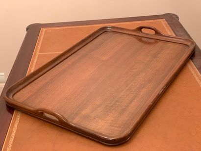 null Tray with two handles in mahogany.

69 x 46 cm