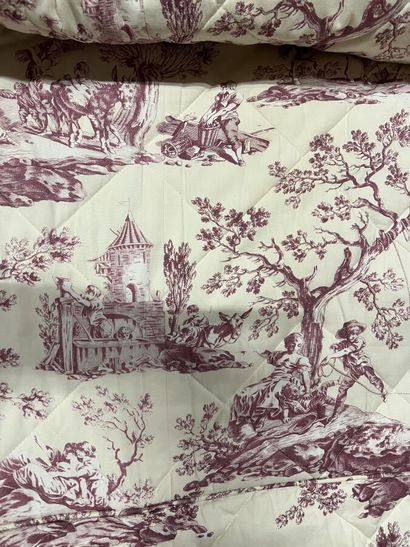 null Thorp of London. Emma Small, manganese color. Bedcover in cotton printed with...