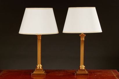Vaughan designs. Pair of gold brushed brass...