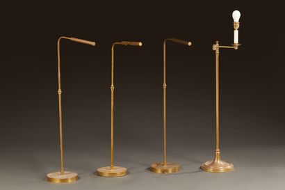 null Vaughan Designs, Addison Floor lamps. Suite of three telescopic and adjustable...