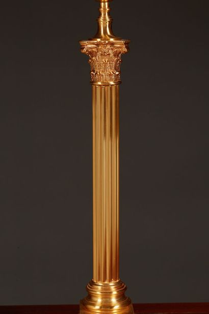 null Vaughan Designs. A column lamp with a Corinthian capital in brass
Height of...