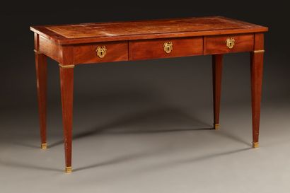 Directoire style flat desk, with all faces,...