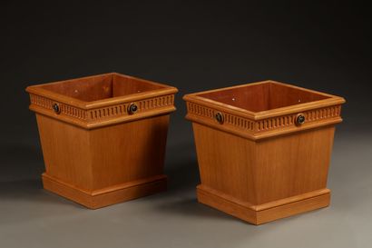 Pair of neoclassical style orange tree boxes...
