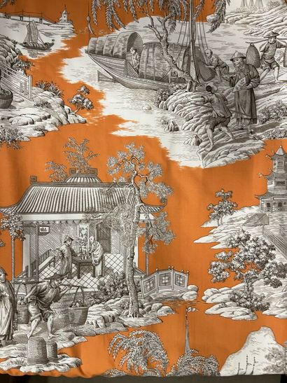 null Manuel Canovas, Tortuga, Saffron color. Pair of curtains in cotton printed with...