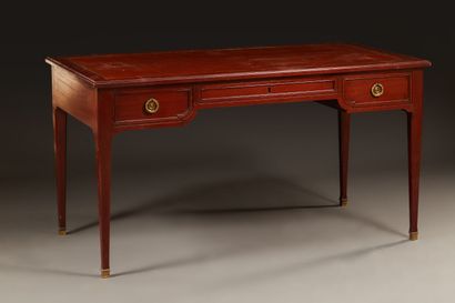 Louis XVI style flat desk, with all faces,...