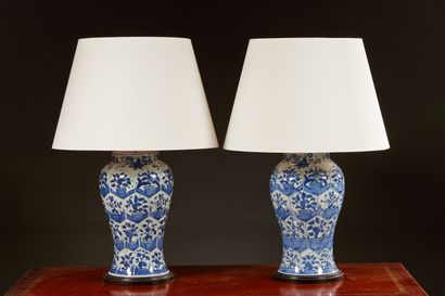 Vaughan designs. Pair of blue and white porcelain...