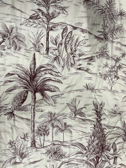 Pair of curtains in cotton printed with a...