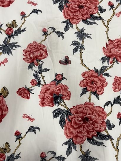 Thorp of London, Tree Peony. Quilted moire...