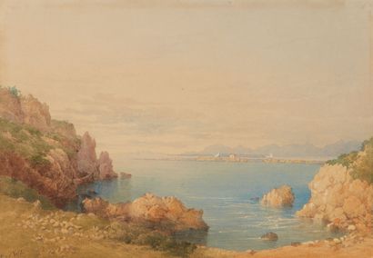null Charles Meredith William Van de Velde (1818-1898)
Paysage de Méditerranée, probablement...