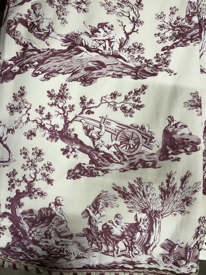 null Thorp of London. Emma Small, manganese color. Pair of curtains in cotton printed...