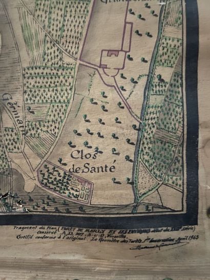 null Copie du plan du parc de Marly (Déchirures et manques dans la partie supérieure)
Papier...