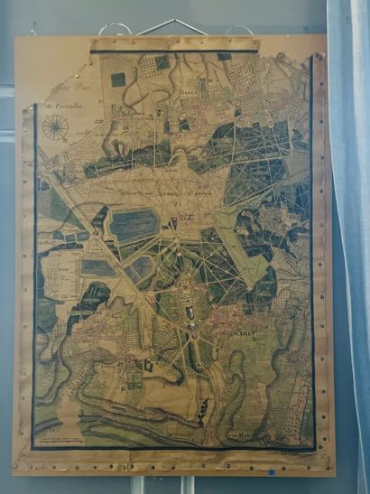 Copy of the plan of the park of Marly (Tears...