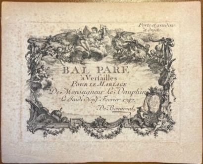 Engraved invitation to the 