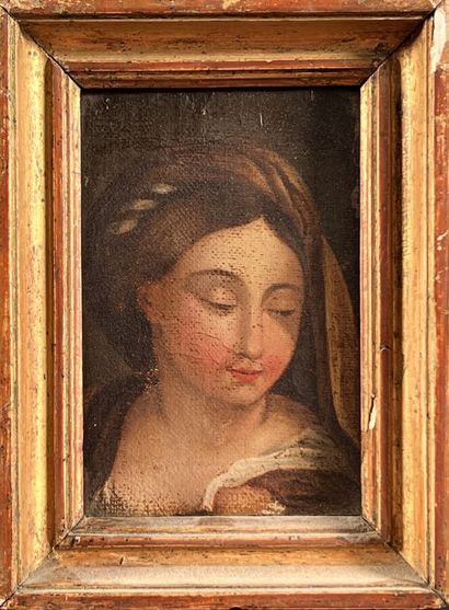 null École du XIXe siècle
Portrait de femme
Toile découpée
13,5 x 9 cm

Provenance...
