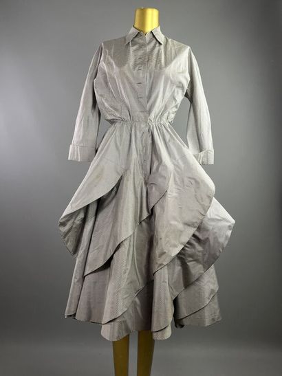 JACQUES GRIFFE dress in taffeta haute couture...