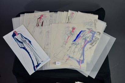 null JACQUES HEIM very important lot of drawings - Wedding dresses - 70's

The lot...