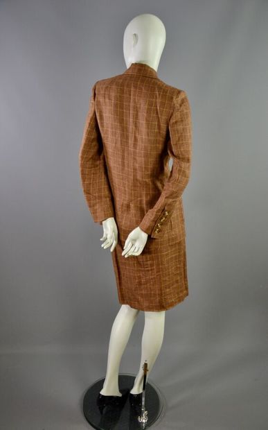 null SONIA RYKIEL Tailleur jupe veste croisée lin - Taille 38 - Années 90
L'ensemble...
