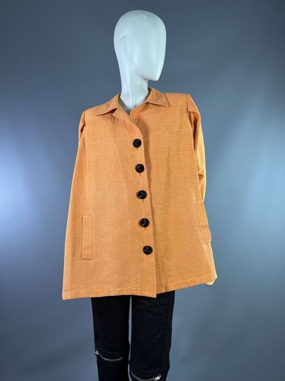 null YVES-SAINT-LAURENT Rive-Gauche -Veste oversize en shantung orange- Années 90

Le...