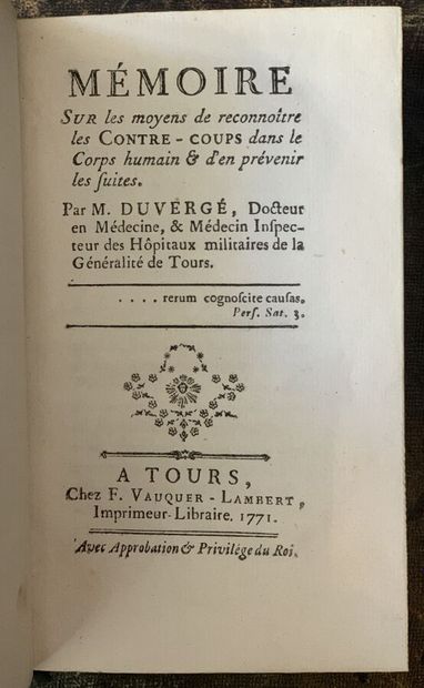 null DUVERGÉ (Jean-François GUILLON sieur du VERGER, died 1780). Memoirs on the means...