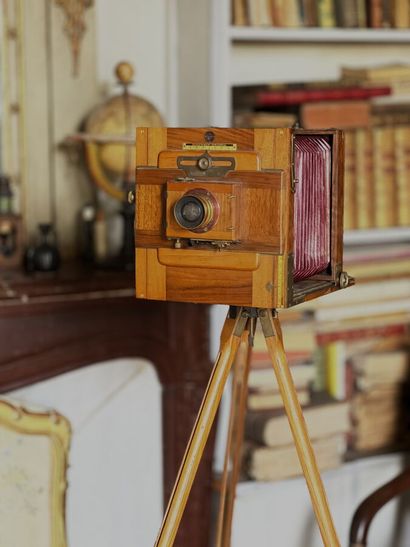 null Photographic camera 13x18 DMR, Paris, model QUADRA in mahogany with horizontal...