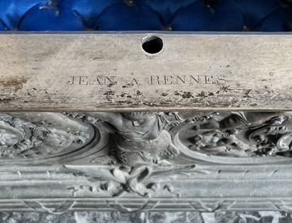 null Jewelry box "allegory of music" in silvered bronze and electroplated plates...