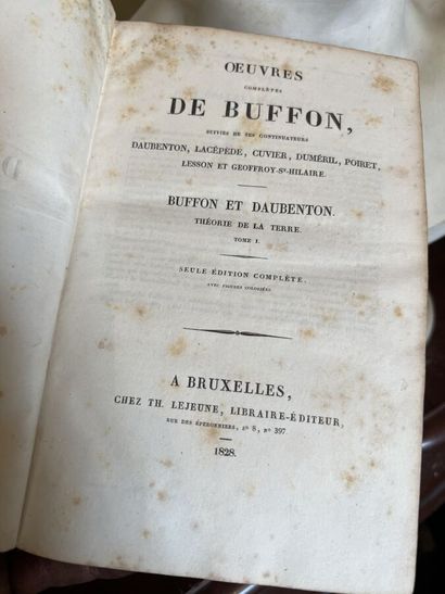 null BUFFON. Complete works. In Brussels at Th. Lejeune, 1828-1830. 14 volumes and...