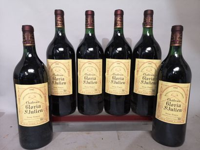 6 magnums Château GLORIA - Saint Julien 1982...