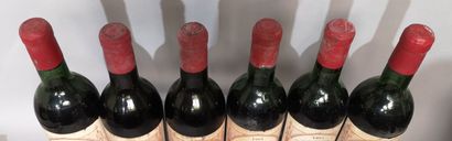 null 6 bottles Château GLORIA - Saint Julien 1961 Stained and damaged labels. Mid-shoulder...
