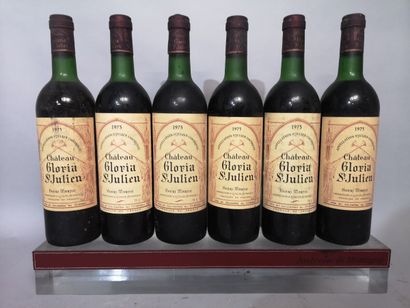6 bottles Château GLORIA - Saint Julien 1975...