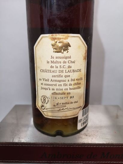 null 1 bottle 70cl BAS ARMAGNAC - Château de LAUBADE 1978 Label slightly stained....