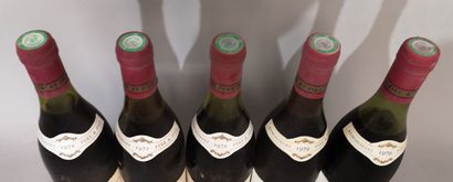 null 5 bottles REMOISSENET Père & Fils 1972 3 FLEURIE and 2 BROUILLY Labels slightly...