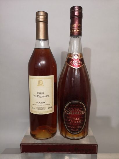 2 bottles 70cl COGNACS DIVERS Années 70'...
