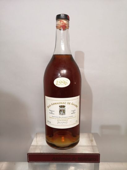 null 1 magnum BAS ARMAGNAC de GAUBE - CORDEROY du TIERS 1996 Cire cassée. Bottled...