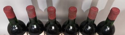 null 6 bouteilles Château AUSONE - 1er Gc Saint Emilion 1970 Étiquettes légèrement...