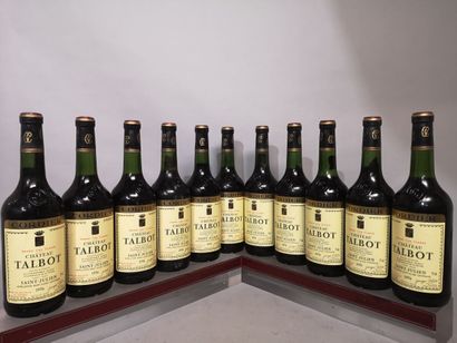 null 11 bouteilles Château TALBOT - 4ème Gcc Saint Julien 1976 Cartonnage d'origine.4...